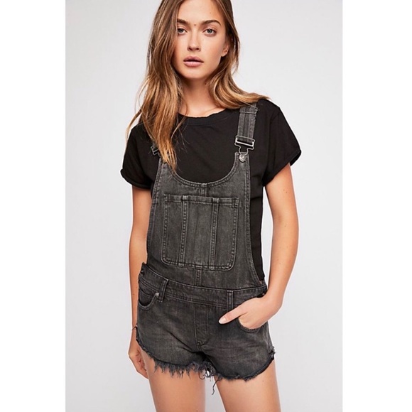 Free People Denim - Free People Sunset Babe High Low Denim Shortalls